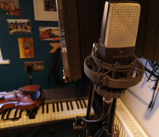 C414 Microphone in the studio